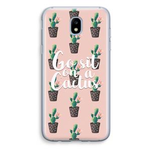 CaseCompany Cactus quote: Samsung Galaxy J5 (2017) Transparant Hoesje
