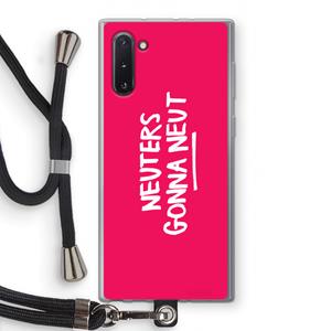 CaseCompany Neuters (roze): Samsung Galaxy Note 10 Transparant Hoesje met koord