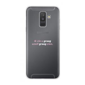 CaseCompany uzelf graag zien: Samsung Galaxy A6 Plus (2018) Transparant Hoesje