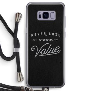CaseCompany Never lose your value: Samsung Galaxy S8 Transparant Hoesje met koord
