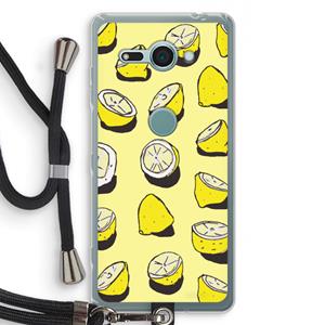 CaseCompany When Life Gives You Lemons...: Sony Xperia XZ2 Compact Transparant Hoesje met koord