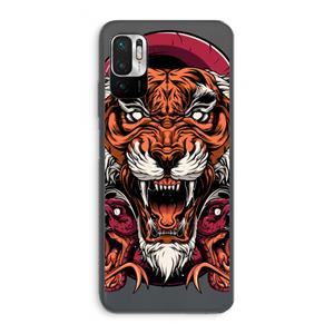 CaseCompany Tiger and Rattlesnakes: Xiaomi Redmi Note 10 5G Transparant Hoesje