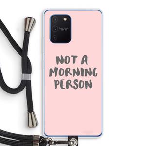 CaseCompany Morning person: Samsung Galaxy Note 10 Lite Transparant Hoesje met koord
