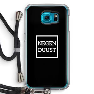CaseCompany Negenduust black: Samsung Galaxy S6 Transparant Hoesje met koord