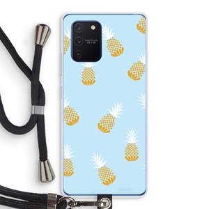 CaseCompany Ananasjes: Samsung Galaxy Note 10 Lite Transparant Hoesje met koord