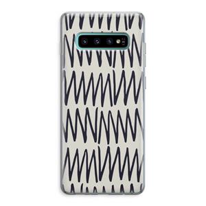 CaseCompany Marrakech Zigzag: Samsung Galaxy S10 Plus Transparant Hoesje