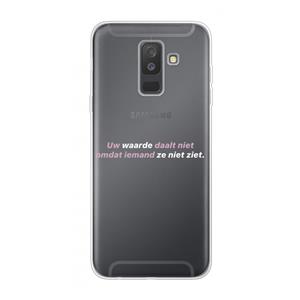 CaseCompany uw waarde daalt niet: Samsung Galaxy A6 Plus (2018) Transparant Hoesje