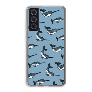 CaseCompany Narwhal: Samsung Galaxy S21 FE Transparant Hoesje