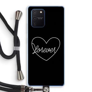 CaseCompany Forever heart black: Samsung Galaxy Note 10 Lite Transparant Hoesje met koord