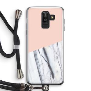CaseCompany A touch of peach: Samsung Galaxy J8 (2018) Transparant Hoesje met koord