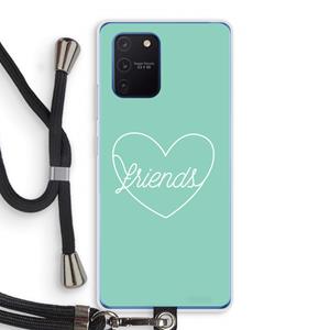 CaseCompany Friends heart pastel: Samsung Galaxy Note 10 Lite Transparant Hoesje met koord