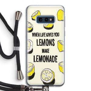 CaseCompany Lemonade: Samsung Galaxy S10e Transparant Hoesje met koord