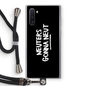 CaseCompany Neuters (zwart): Samsung Galaxy Note 10 Transparant Hoesje met koord