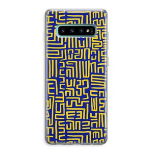 CaseCompany Majorelle Blue Print: Samsung Galaxy S10 Plus Transparant Hoesje
