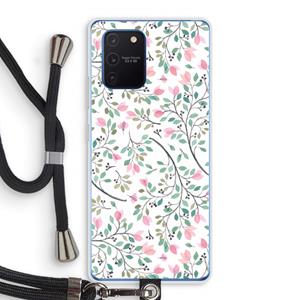 CaseCompany Sierlijke bloemen: Samsung Galaxy Note 10 Lite Transparant Hoesje met koord
