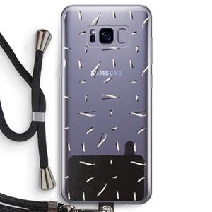 CaseCompany Hipster stripes: Samsung Galaxy S8 Transparant Hoesje met koord