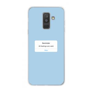 CaseCompany Reminder: Samsung Galaxy A6 Plus (2018) Transparant Hoesje