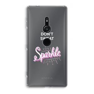 CaseCompany Sparkle quote: Sony Xperia XZ2 Transparant Hoesje