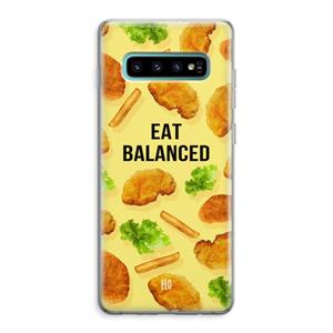 CaseCompany Eat Balanced: Samsung Galaxy S10 Plus Transparant Hoesje