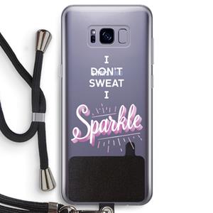 CaseCompany Sparkle quote: Samsung Galaxy S8 Transparant Hoesje met koord