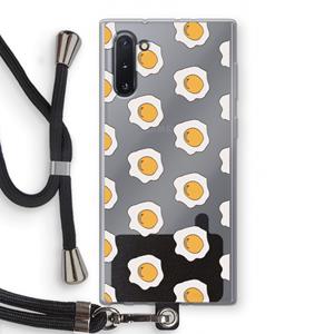 CaseCompany Bacon to my eggs #1: Samsung Galaxy Note 10 Transparant Hoesje met koord