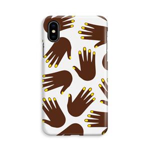 CaseCompany Hands dark: iPhone Xs Volledig Geprint Hoesje