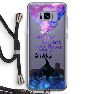 CaseCompany Stars quote: Samsung Galaxy S8 Transparant Hoesje met koord