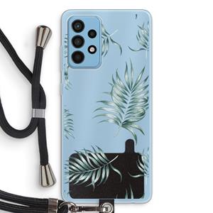 CaseCompany Simple leaves: Samsung Galaxy A52 Transparant Hoesje met koord
