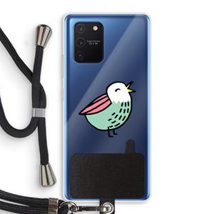 CaseCompany Birdy: Samsung Galaxy Note 10 Lite Transparant Hoesje met koord