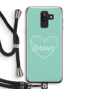 CaseCompany Forever heart pastel: Samsung Galaxy J8 (2018) Transparant Hoesje met koord