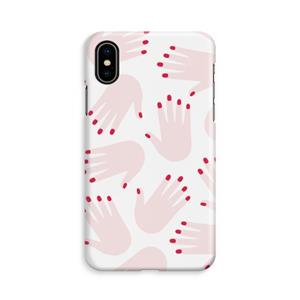 CaseCompany Hands pink: iPhone Xs Volledig Geprint Hoesje