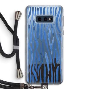 CaseCompany Blauwe nerven: Samsung Galaxy S10e Transparant Hoesje met koord