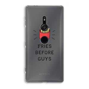 CaseCompany Fries before guys: Sony Xperia XZ2 Transparant Hoesje