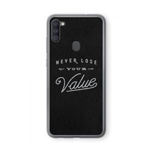 CaseCompany Never lose your value: Samsung Galaxy A11 Transparant Hoesje