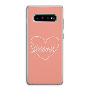 CaseCompany Forever heart: Samsung Galaxy S10 Plus Transparant Hoesje