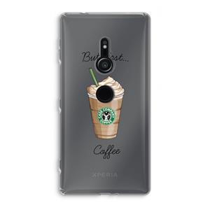 CaseCompany But first coffee: Sony Xperia XZ2 Transparant Hoesje