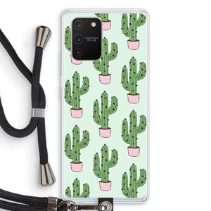 CaseCompany Cactus Lover: Samsung Galaxy S10 Lite Transparant Hoesje met koord