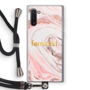 CaseCompany Feminist: Samsung Galaxy Note 10 Transparant Hoesje met koord