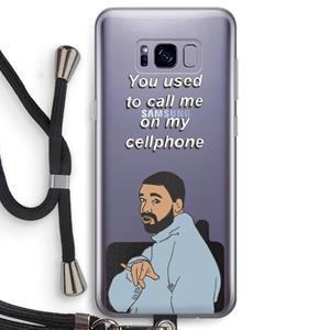 CaseCompany Hotline bling: Samsung Galaxy S8 Transparant Hoesje met koord