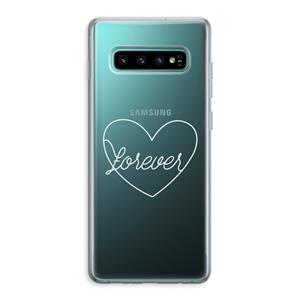 CaseCompany Forever heart pastel: Samsung Galaxy S10 Plus Transparant Hoesje