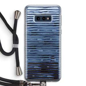 CaseCompany Verrassende lijnen: Samsung Galaxy S10e Transparant Hoesje met koord