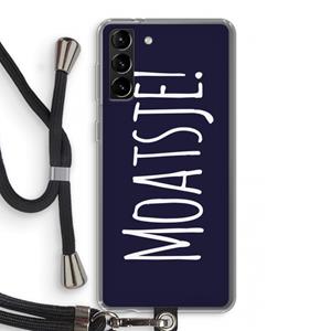 CaseCompany Moatsje!: Samsung Galaxy S21 Plus Transparant Hoesje met koord