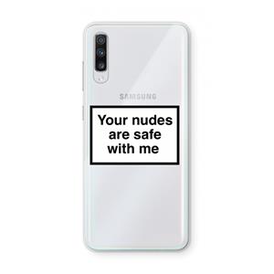 CaseCompany Safe with me: Samsung Galaxy A70 Transparant Hoesje