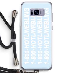 CaseCompany Hotline bling blue: Samsung Galaxy S8 Transparant Hoesje met koord