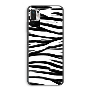 CaseCompany Zebra pattern: Xiaomi Redmi Note 10 5G Transparant Hoesje