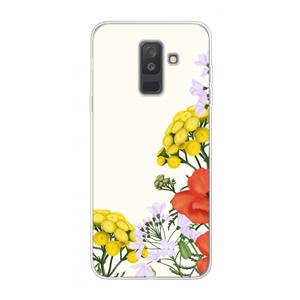 CaseCompany Wilde bloemen: Samsung Galaxy A6 Plus (2018) Transparant Hoesje
