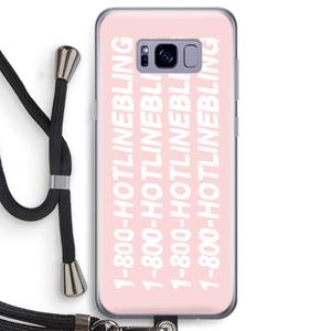 CaseCompany Hotline bling pink: Samsung Galaxy S8 Transparant Hoesje met koord