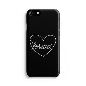 CaseCompany Forever heart black: Volledig geprint iPhone SE 2020 Hoesje