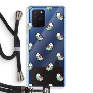 CaseCompany Vogeltjes: Samsung Galaxy Note 10 Lite Transparant Hoesje met koord