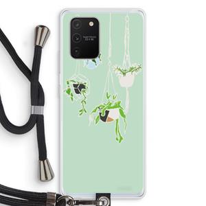 CaseCompany Hang In There: Samsung Galaxy S10 Lite Transparant Hoesje met koord